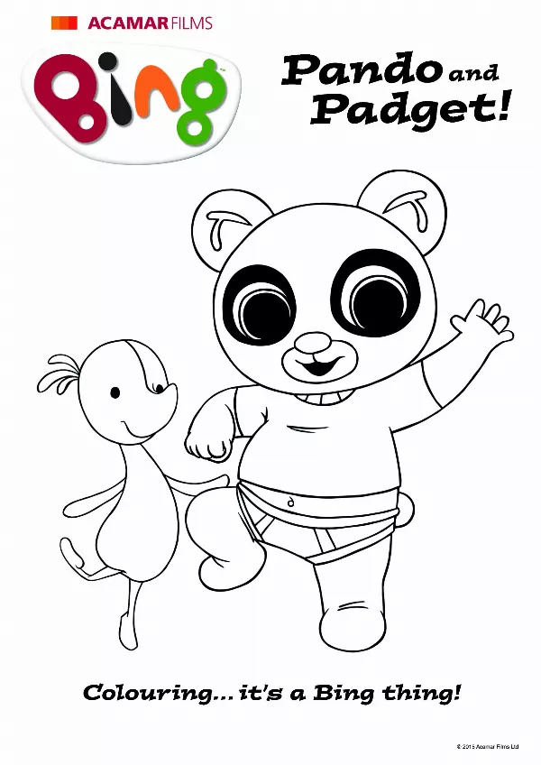 Pando & Padget Colouring Sheet